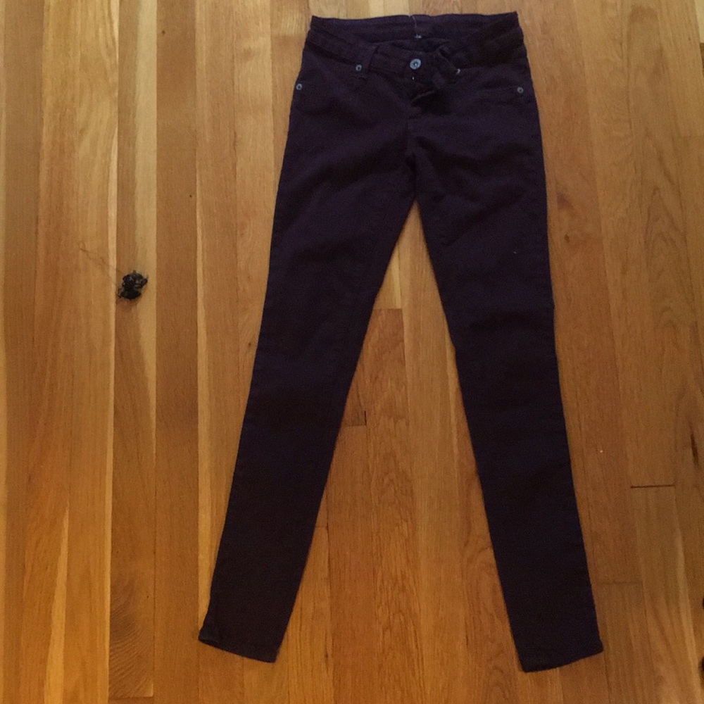Burgundy jeans